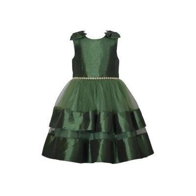 Vestido de vacaciones formal sin mangas Bonnie Jean para niñas pequeñas verde talla 6 NUEVO CON ETIQUETAS NUEVO Foto 1 de 4