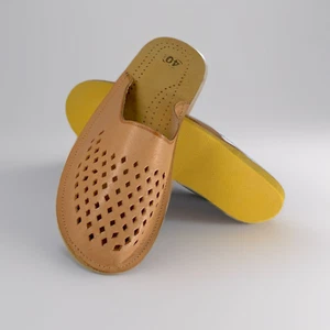 Men's  leather  slippers \ High-quality Handmade Home Shoes - Picture 1 of 5