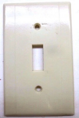 Interruptor de baquelita beige Leviton 2 líneas verticales placa de pared cubierta vintage MCM Foto 1 de 3