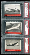 1956 TOPPS JETS PSA  3-CARD LOT #2, 219, 223