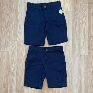 2 Pack Old Navy Girls School Uniform Bermuda Stretch Shorts Size 8 NWT Navy Blue - Picture 1 of 10
