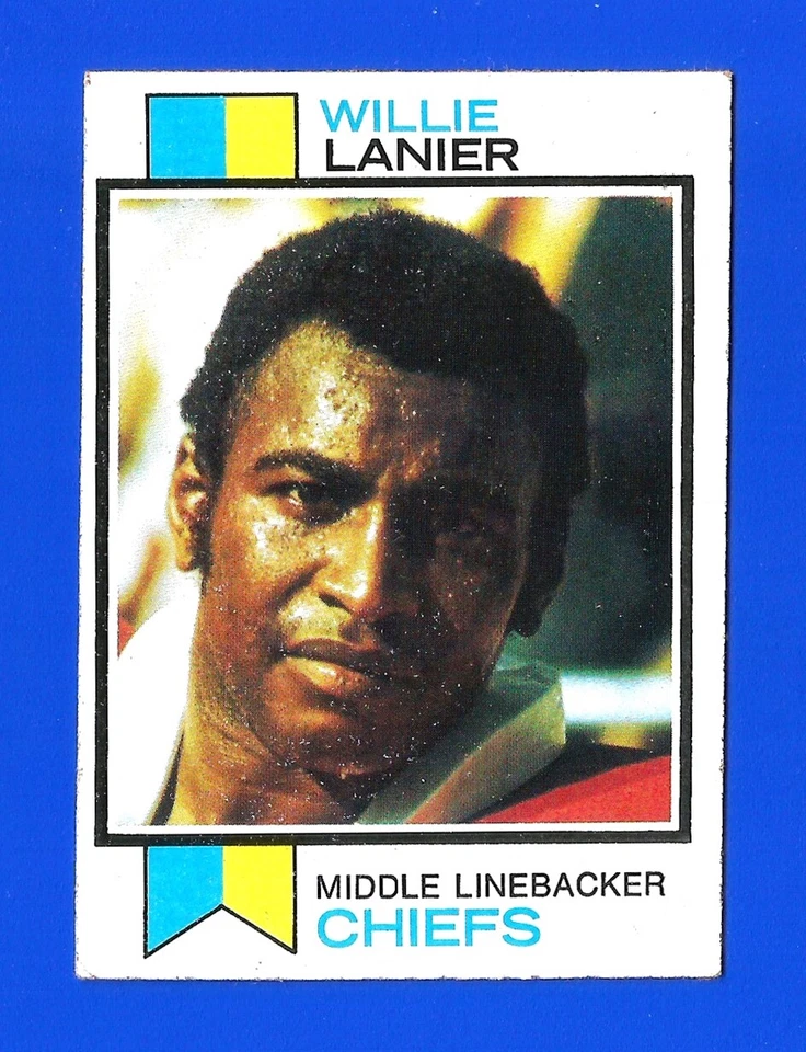 1973 Topps FOOTBALL #410 WILLIE LANIER EX+/EXMINT HOF KANSAS CITY CHIEFS (SB4) - Image 1 of 1