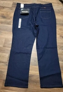 Pantalones de mezclilla Wrangler calidad premium para hombre 46 X 32 azules cintura flexible héroe elástico - Imagen 1 de 10