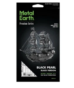 Metal Earth Iconix 3D Laser Cut Steel Model Kit Black Pearl Ship (versione nera) - Foto 1 di 8