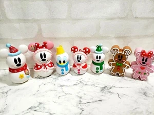 TOKYO Disney GingerBread ＆ Snowman Christmas Ornament 7 pieces Set candy case  - Picture 1 of 7