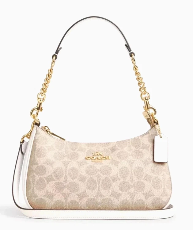 Bolso de hombro Coach Teri nuevo con etiquetas en lona exclusiva CV933 EE. UU. Foto 1 de 1