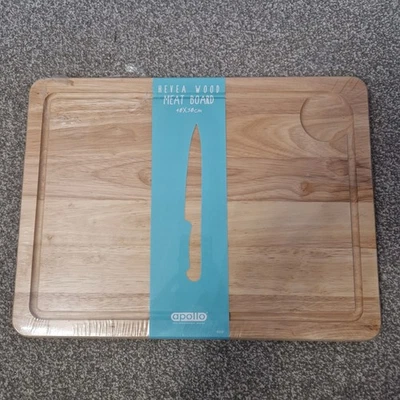 Brand New Hevea Wood Large Chopping Board Cutting Board 40 X 30cm Apollo - Image 1 of 4