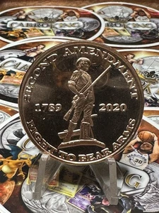 1789-2020 Second Amendment Right To Bear Arms - 1 OZ .999 Copper Coin 🇺🇸 - Picture 1 of 2