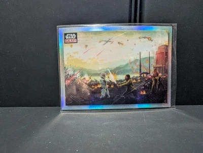 2023 Topps Chrome Star Wars Galaxy #59 Attack On Takodana REFRACTOR Parallel - Image 1 of 2