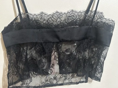 Victoria Secret Sexy Lingerie Black Chemise Sheer Lace Mesh Top & Long Skirt NWT - Image 1 of 4