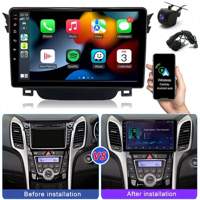 9" For Hyundai Elantra GT 2013-2017 Android 14 Carplay Car Stereo Radio GPS 64G - Image 1 of 4