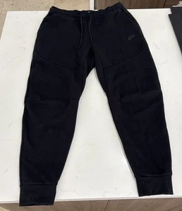 Nike Sportswear Tech Pantaloni della tuta da uomo jogger in pile neri taglia L 928575-010 usati in ottime condizioni - Foto 1 di 11