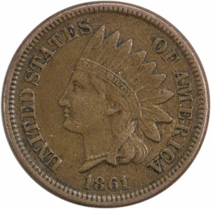 1861 Indian Cent EF Uncertified #151 - Picture 1 of 2