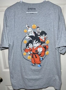 Dragon Ball T-Shirt Toei Animation Shirt Gray Basic Anime Cotton Size XL - Picture 1 of 3