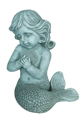 Mermaid Kneeling with Shell Statue - Image 1 of 2