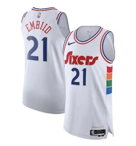 Joel Embiid Philadelphia 76ers Nike 24-25 City Edition Authentic Jersey Sz 44M - Picture 1 of 5