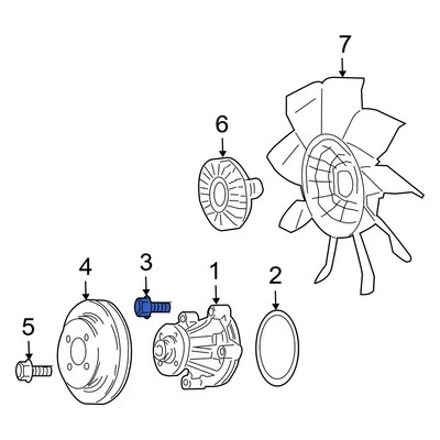 For Mercury Grand Marquis 1998-2011 Mercury N806177S437 Engine Water Pump Bolt Foto 1 de 2
