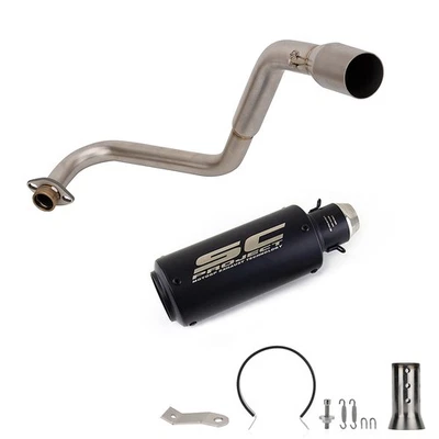 51mm Slip On Exhaust System Muffler Tail Pipe Black For Honda Grom 125 2013-2025 Foto 1 de 4