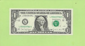 1988A ..UNCIRC $1  L 5502 3782 S .... 1988A $1  L-S           NICE NOTE      FRN - Picture 1 of 2