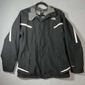 North Face Hyvent Jacket Boys XL 18/20 Black, Mesh Lined, Hood, Full Zip 3 In 1 - Picture 1 of 12