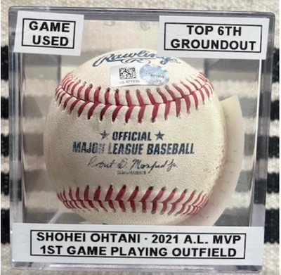 Shohei Ohtani G/U Ball (Groundout) in his first game as a position player (READ) - Image 1 of 4
