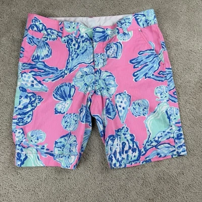Lilly Pulitzer The Chipper Corto Rosa Puchero Descalzo Princesa Mujer 10 Bermudas Foto 1 de 4
