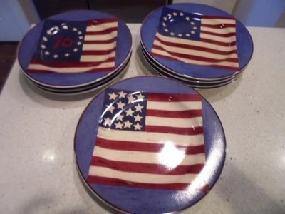 10 platos de ensalada/postre Brandon House/Sakura Warren Kimble Spirit of the Flag Foto 1 de 4