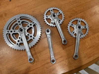 Juego de bielas triples tándem Stronglight 170 mm vintage Road Touring Foto 1 de 4