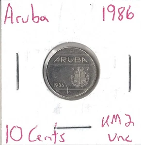 Coin Aruba 10 Cents 1986 KM2 - Picture 1 of 1