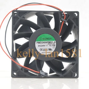 1pc SUNON PMD2409PMB1-A 24V 12.2W 9238 2-wire Double Ball Inverter Cooling Fan - Picture 1 of 2