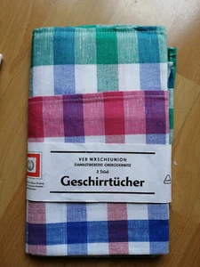 Mehrzwecktücher Geschirrtuch DDR Spültuch Trockentuch 3 Stück NEU Halbleinen - Bild 1 von 3