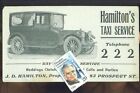 1900S Hamilton's Taxi Service Advertising Blotter Telephone 222 Car Featured Wow