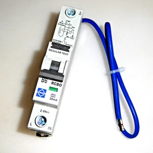 2 x Lewden 6 Amp 30mA Single Pole RCBO 06/30/SPA B6 Type A 6A Din Rail Mount - Picture 1 of 8