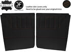BROWN STITCH 2X REAR DOOR CARD LEATHER COVERS FOR TRIUMPH HERALD VITESSE CABRIO