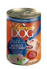 SCATOLETTE MONGE CANE ADULTO CIBO PER CANI UMIDO SPECIAL DOG PATE AGNELLO...
