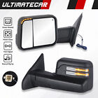Pair Power Heated Towing Mirrors Turn Signal For 03-08 Dodge Ram 1500 2500 3500