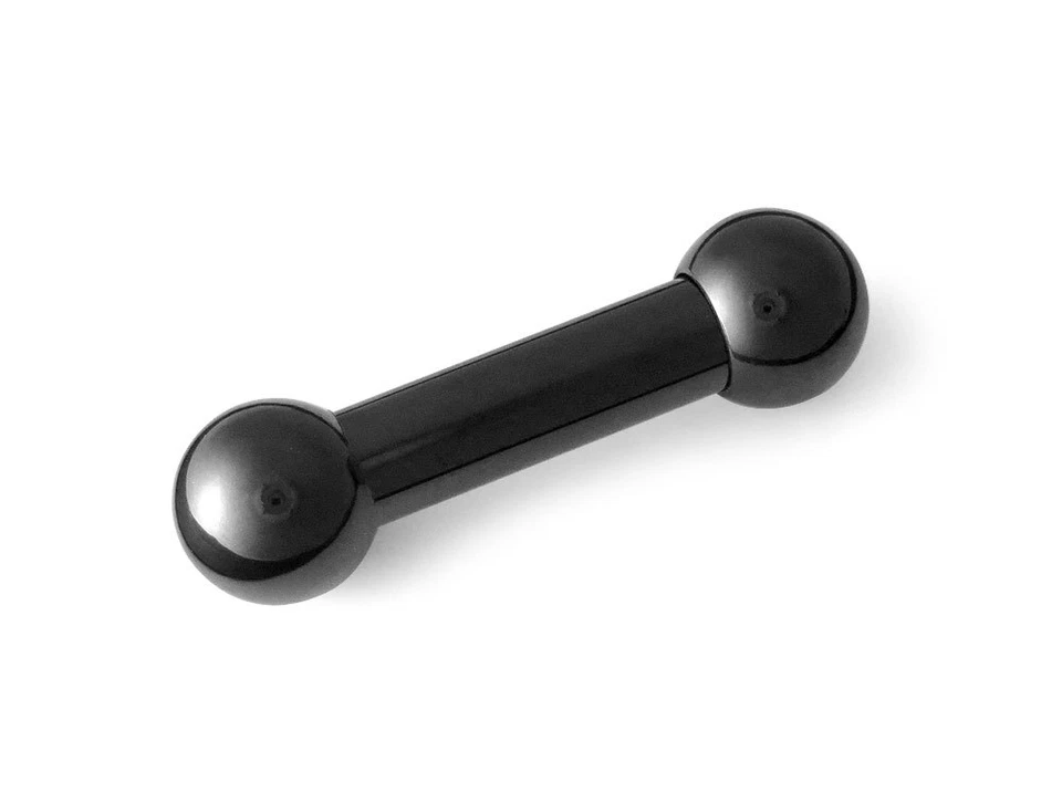 Barra reta de aço cirúrgico revestida de PVD preta 316L calibre 4g 4 - Imagem 1 de 1