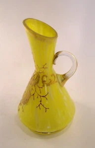 Victorian Hand enameled and gilded Posy Vase/Jug conical Spout, 14cm - Picture 1 of 7