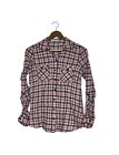 Maurices Wrinkled Plaid Button Down Shirt Pink Size Medium