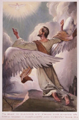 Pintura Gouache Religiosa Original en Tablero de Ilustración Usado para Publicación Foto 1 de 4