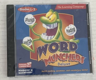 The Learning Company Word Munchers Deluxe for PC Mac CD-ROM, Sealed - Image 1 of 2