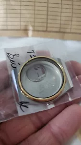 NEW VTG SEIKO Men's Watch White Gold Yellow Case w/ Bezel Crystal # 7546-8050 SQ - Picture 1 of 3
