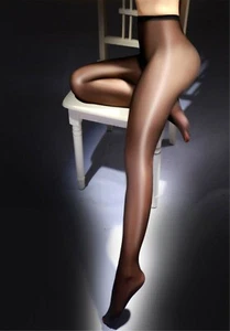 New Women Shiny Glossy Sexy Crotch Open Sheer Stockings Pantyhose Tights Hosiery - Picture 1 of 28