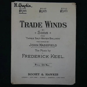 songsheet TRADE WINDS frederick keel , Eb , #131022b - Picture 1 of 1