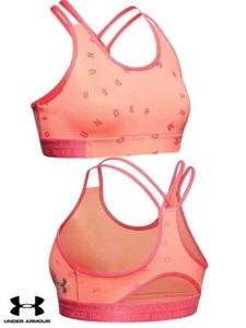 Sujetador deportivo Under Armour para niñas jóvenes melocotón corto Top - Imagen 1 de 3