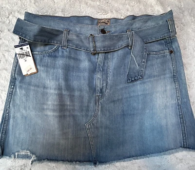 Nuevo Polo Ralph Lauren Para Mujer Mini Falda Denim con Cinturón Dobladillo Crudo Azul Talla 30 $89 Foto 1 de 4