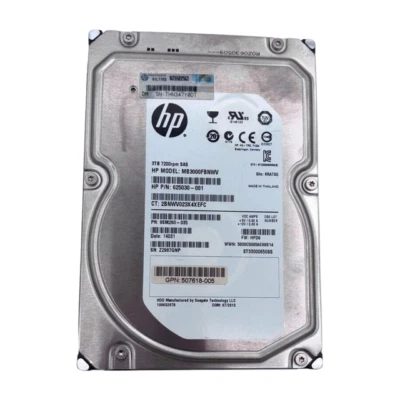HP 507618-005 3TB 6G DP SAS 7.2K 3.5" Hard Drive w60 - Image 1 of 2