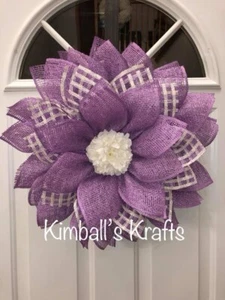Mother’s Day, Daisy Wreath, Spring Wreath, Summer, Easter, Home Decor, Burlap - Picture 1 of 12