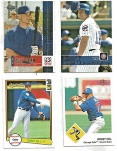 Bobby Hill - Chicago Cubs - Four Cards - West Tennessee - Star Rookie