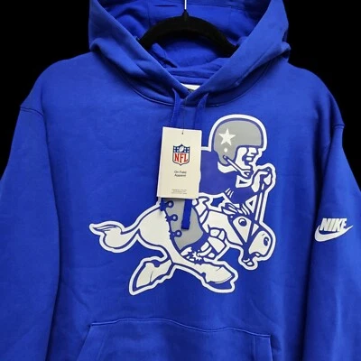 Nike Dallas Cowboys Hoodie Mens Medium Blue Retro Cowboy Joe Club NFL NEW w/ Tag - Image 1 of 4